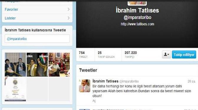 İbrahim Tatlıses'ten Twitter'a İsyanlı Veda